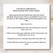 Menu Sage Green Personnalisé avec nom d'hôte Élégant