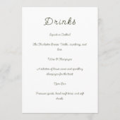 Menu Sage Green & Soft Yellow Botanical Wedding (Dos)