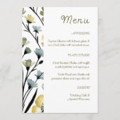 Menu Sage Green & Soft Yellow Botanical Wedding (Devant)