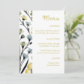 Menu Sage Green & Soft Yellow Botanical Wedding (Debout devant)