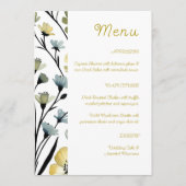 Menu Sage Green & Soft Yellow Botanical Wedding (Devant)