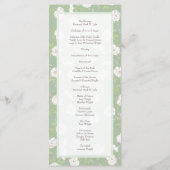 Menu Sage Green White Rose Wedding Programs (Dos)