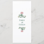 Menu Sage Green Wildflower Folk Wedding (Dos)