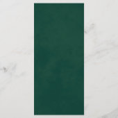 Menu Sage Laurel Feuille Rustic Emerald Green Mariage (Dos)