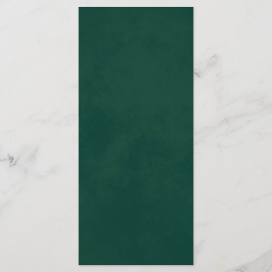 Menu Sage Laurel Feuille Rustic Emerald Green Mariage (Dos)