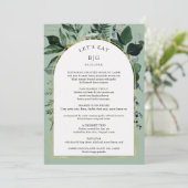 Menu Sage Vert aquarelle Verdure Boho Arché (Debout devant)