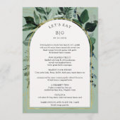 Menu Sage Vert Vert Vert Moderne Dîner de répétition (Devant)
