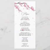 Menu Sakura Cerisier Rose Aquarelle Moderne (Devant)