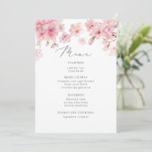 Menu Sakura mariage minimaliste douche (Debout devant)