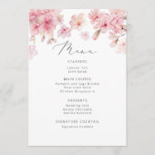 Menu Sakura mariage minimaliste douche (Devant)
