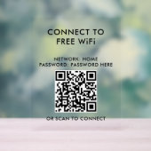 Menu sans contact Code QR Connexion WiFi (Neutre)