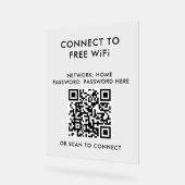 Menu sans contact Code QR Connexion WiFi (Angle)