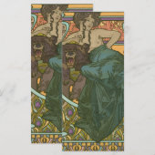 Menu Sans titre par Alphonse Mucha (1902) (Devant / Derrière)