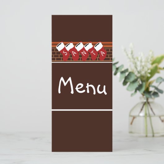 Menu Santa Kerstmis (Staand voorkant)