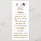 Menu Santa Owl en Elf Owl (Achterkant)