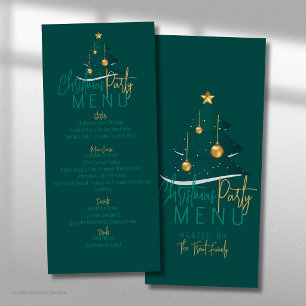 Menu Sapin de Noël Émeraude Élégant