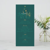 Menu Sapin de Noël Émeraude Élégant (Debout devant)
