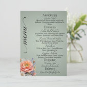 Menu Sauge - Monogramme, Fleurs sauvages & Merci (Debout devant)