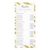 Menu  schoonheidsdiensten (Achterkant)