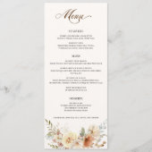Menu Script botanique Rose d'automne rustique (Devant)
