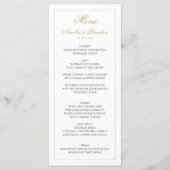 Menu Script classique formel Mariage noir et or (Devant)