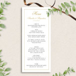 Menu Script classique formel Mariage noir et or<br><div class="desc">Présentez notre Menu Mariage Formal Classic Script Black and Gold, une façon raffinée et luxueuse de présenter vos détails de réception. Avec un arrière - plan blanc immaculé, le menu est orné d'élégants textes noirs et d'accents de script doré sophistiqués. Parfaitement adapté aux mariages, ce design exhale une élégance intemporelle...</div>