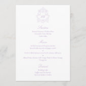 Menu Script Classique Victorien Sophistiqué Violet (Devant)