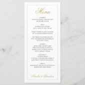 Menu Script élégant officiel Mariage noir et or (Devant)