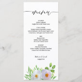Menu Script Floral Mariage (Devant)