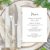 Menu Script minimaliste moderne | MARIAGE