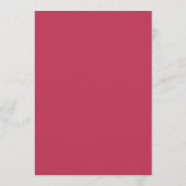 Menu Script minimaliste moderne | Mariage rouge magenta (Dos)