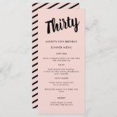 Menu Script moderne Chaque année 30e fête d'anniversair (Devant / Derrière)