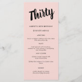 Menu Script moderne Chaque année 30e fête d'anniversair (Devant)