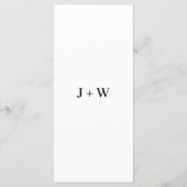 Menu Script moderne I espionner jeu mariage Réception P (Dos)