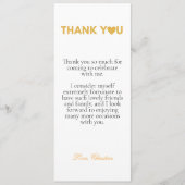 Menu Script moderne merci note de message (Devant)