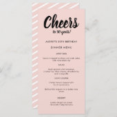 Menu Script moderne N'importe quelle année 30e fête d'a (Devant / Derrière)