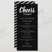 Menu Script moderne N'importe quelle année 30e fête d'a (Devant / Derrière)
