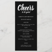 Menu Script moderne N'importe quelle année 30e fête d'a (Devant)