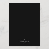 Menu Script noir Laisser l'amour lumineux signe Mariage (Dos)