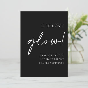 Menu Script noir Laisser l'amour lumineux signe Mariage