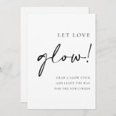 Menu Script noir Laisser l'amour lumineux signe Mariage (Devant / Derrière)