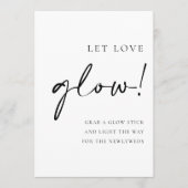 Menu Script noir Laisser l'amour lumineux signe Mariage (Devant)