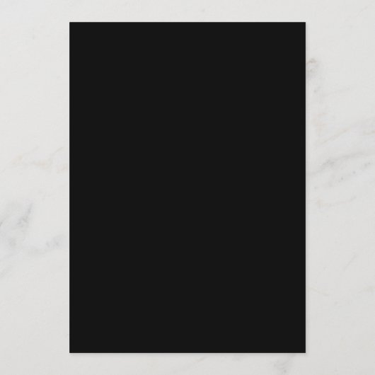 Menu Script romantique Mariage noir et or (Dos)