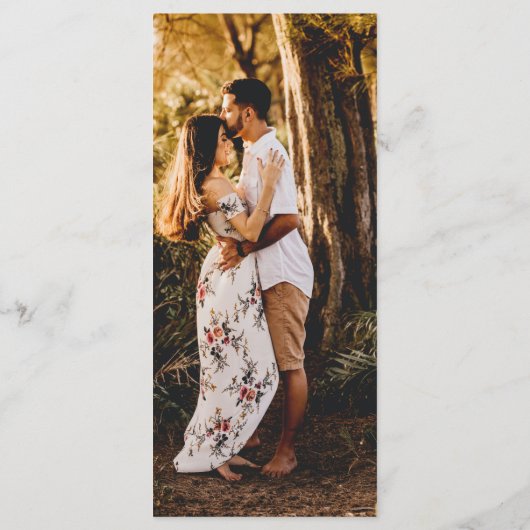 Menu Script rustique Photo Mariage moderne (Dos)