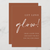 Menu Script Terracotta Laisser l'amour lumineux signe M (Devant / Derrière)