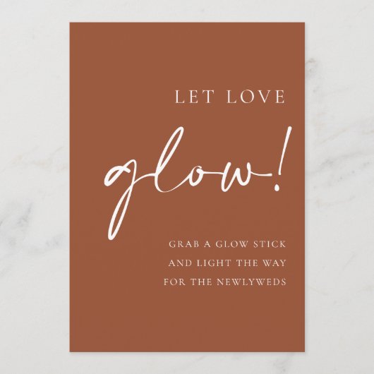 Menu Script Terracotta Laisser l'amour lumineux signe M (Devant)