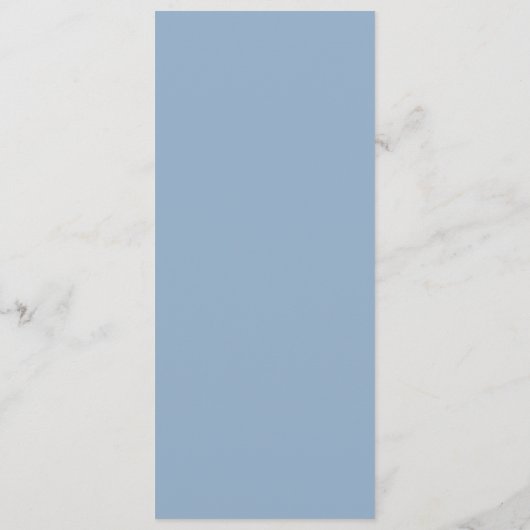 Menu Script Whimsical | Dîner Mariage bleu Dusty (Dos)