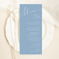 Script Whimsical | Dîner Mariage bleu Dusty