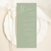 Menu Script Whimsical | Sage Green Dîner Mariage
