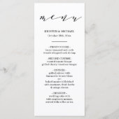 Menu Scripttypografie bruiloft (Voorkant)